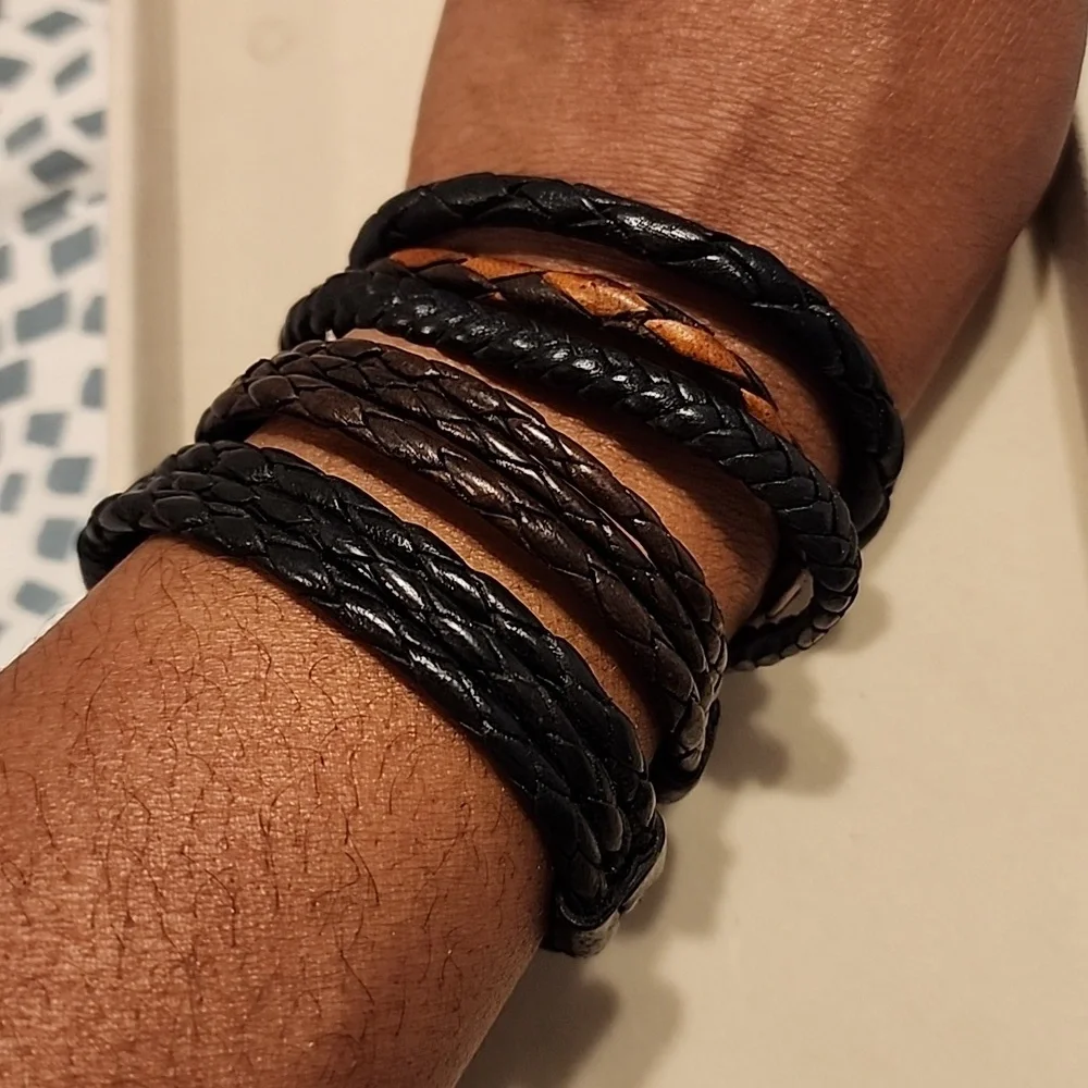 African Braided Leather Bracelet